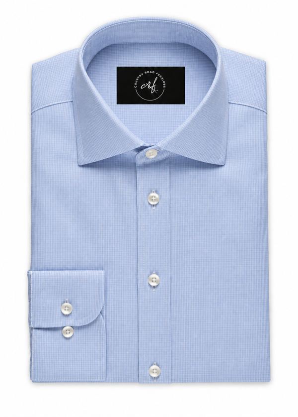 Light Blue Houndstooth Shirt