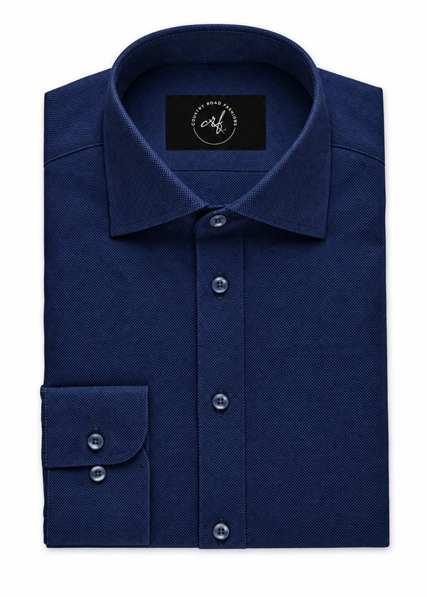Navy Blue Birdseye Shirt