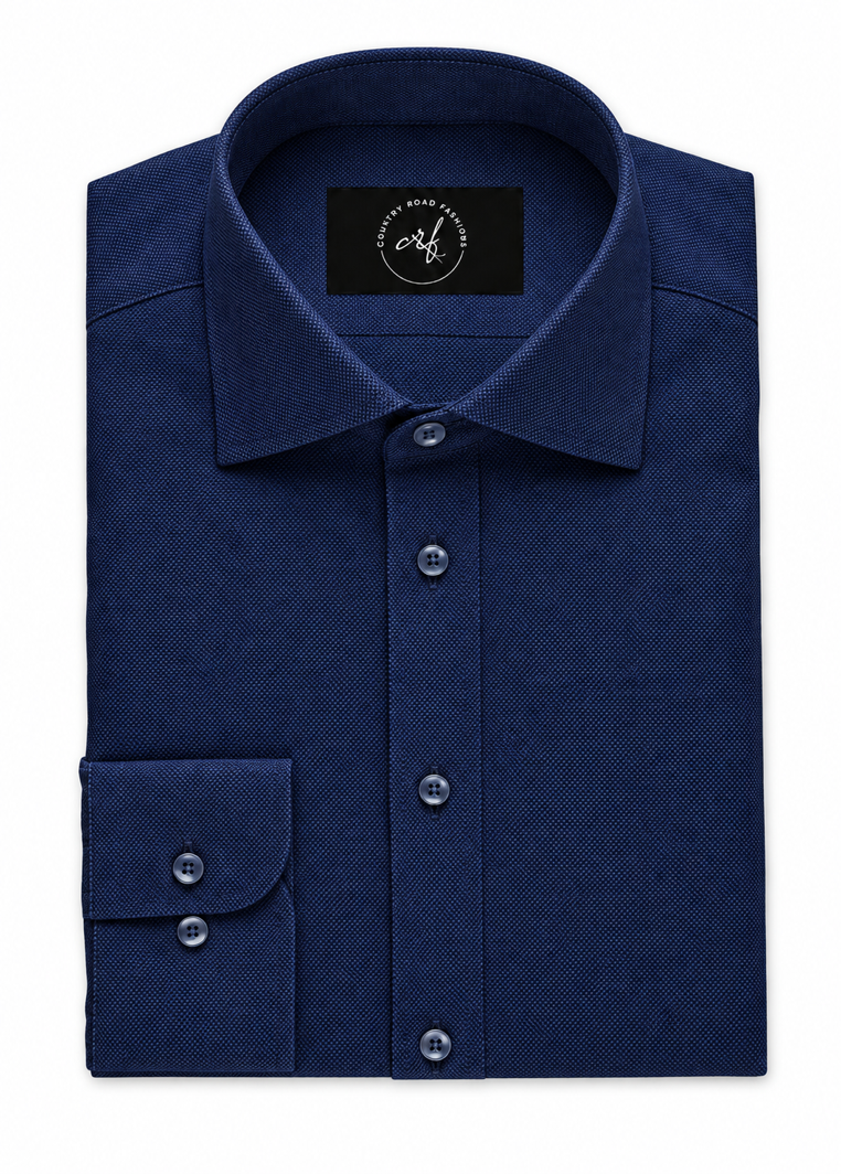 Navy Blue Birdseye Shirt