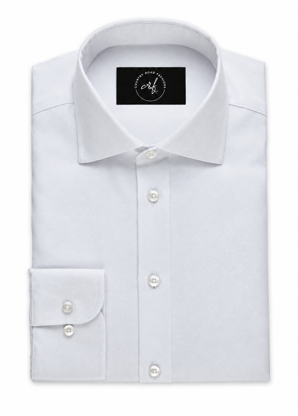 White Herringbone Shirt