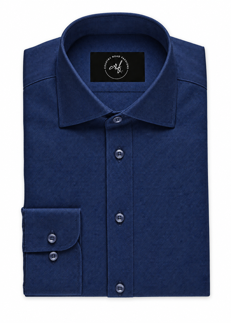 Navy Blue Twill Shirt