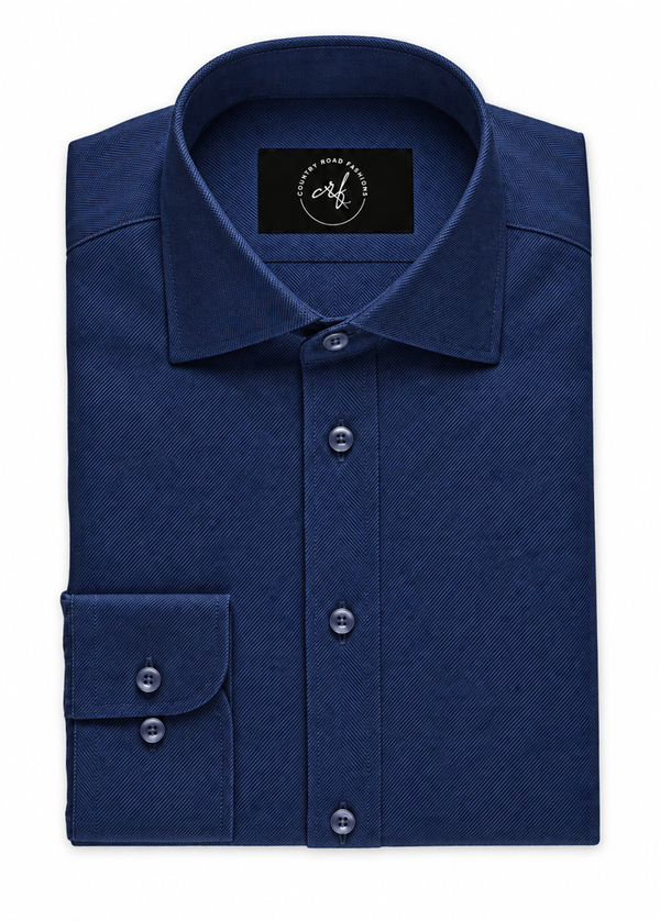 Navy Blue Twill Shirt