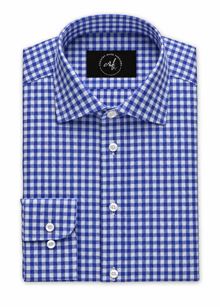 Blue Gingham Check Shirt