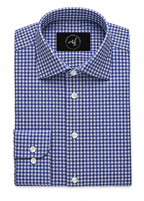 Blue & Black Gingham Check Shirt