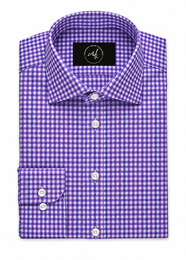 Blue & Purple Gingham Check Shirt