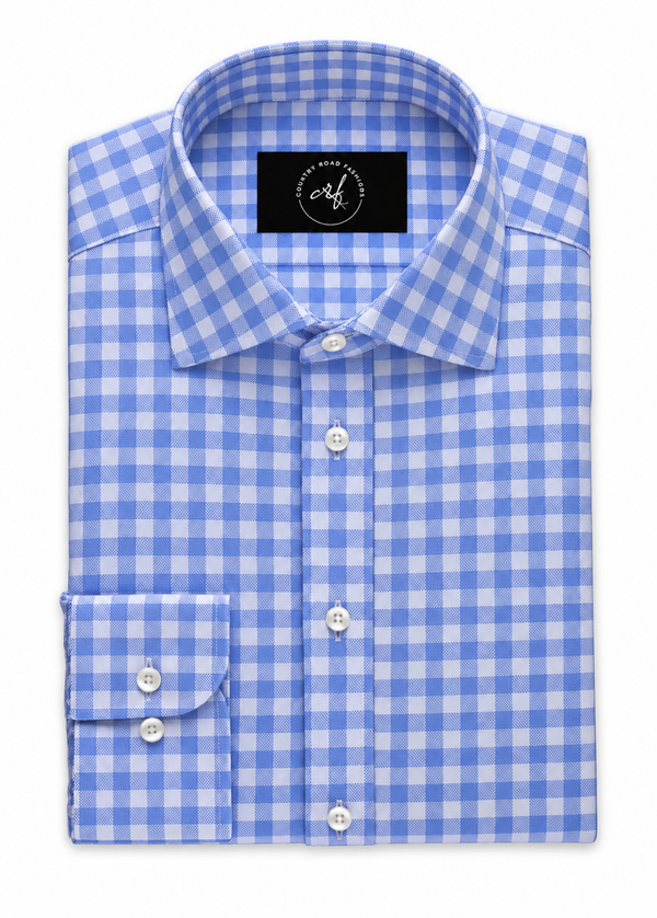 Light Blue Large Gingham Check Shirt