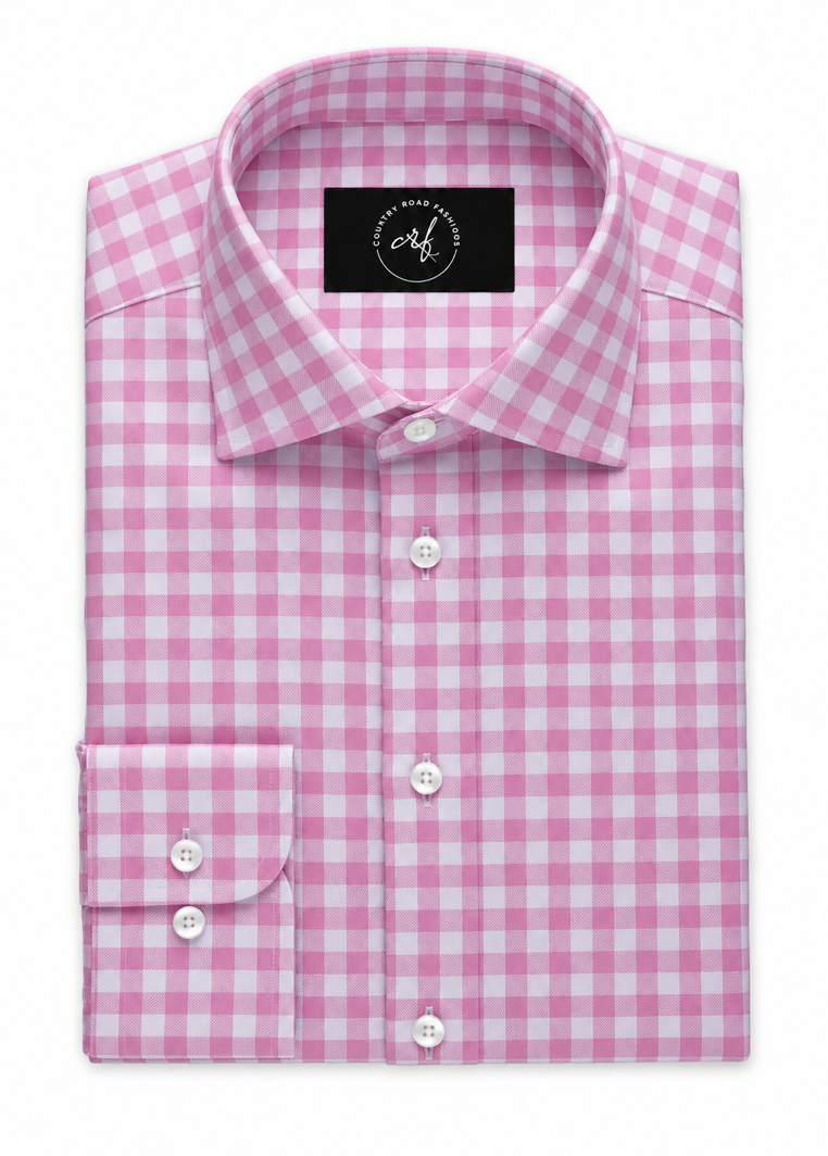Pink Large Gingham Check Shirt