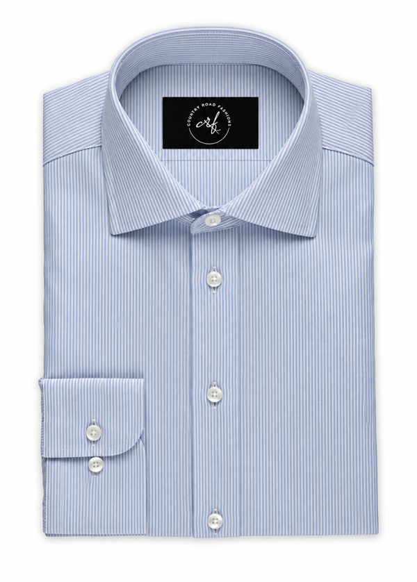 Blue On Blue Self Stripe Shirt