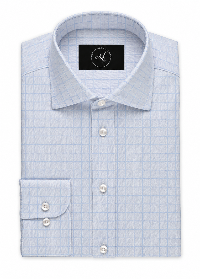 Blue On Blue Check Shirt