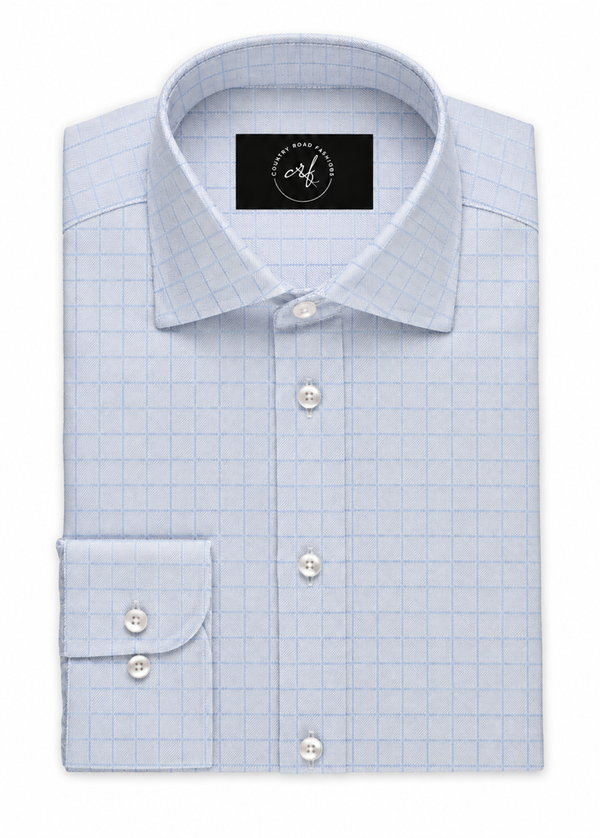 Blue On Blue Check Shirt