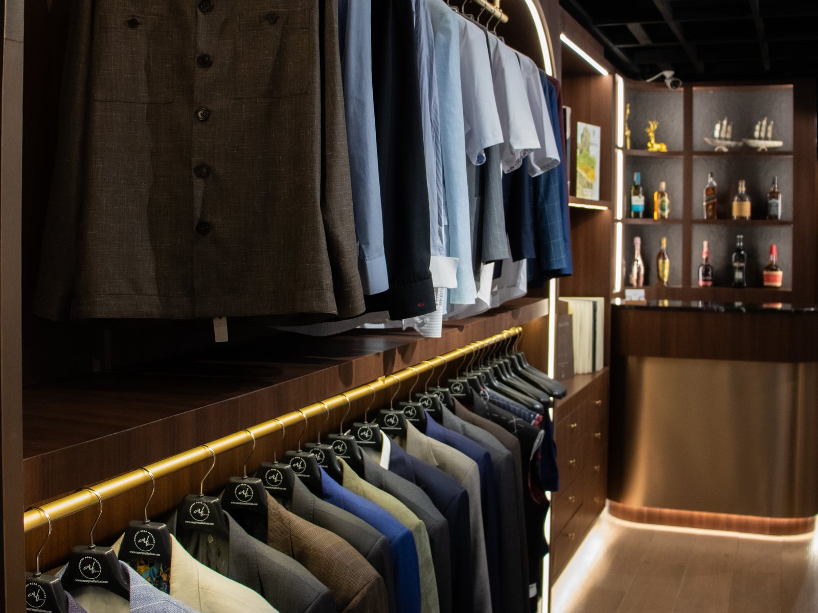 The rail of finished jackets